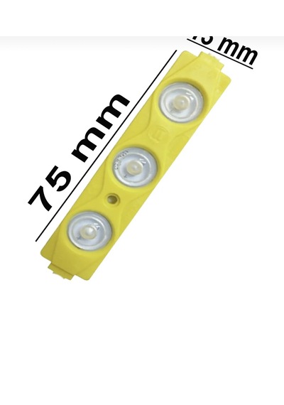 Point 3 Ledli Parmak Led Modül 1.5w 2835 Smd Mercekli 12v-20 Adet Sarı