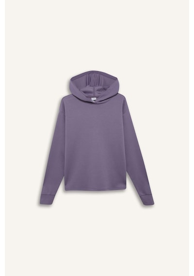 DeFactoFit Standart Fit Kapüşonlu Skuba Dalgıç Kumaş Sporcu Basic Düz Sweatshirt A5626AX25SPPR505