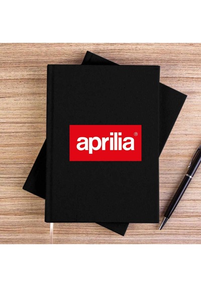 Aprilia Logo Siyah Çizgisiz Kanvas Defter