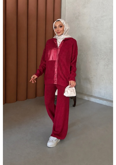 Riella Butik Selora Tesettür Takım Kırmızı