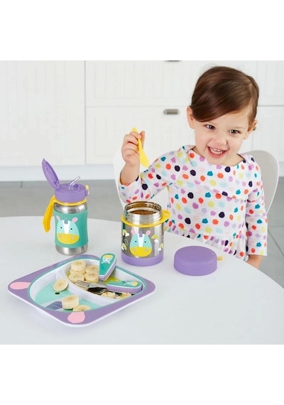 Skip Hop Zoo Pipetli Paslanmaz Çelik Suluk 350 Ml Unicorn Çok Renkli