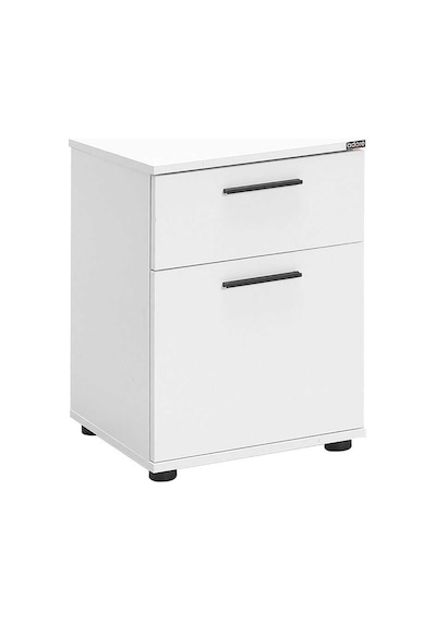 White Çekmeceli Kapaklı Komodin-mat Beyaz 40x57x41 Cm Gxyxd