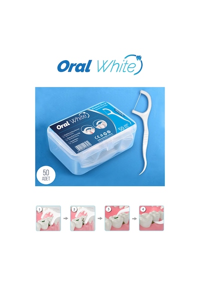 Oral White Cleaning Pro Diş İpi Sade 50'li
