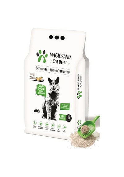 Magicsand Cat Litter Vanilya Kokulu İnce Bentonit Kedi Kumu 20 L
