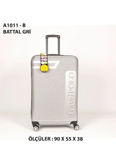 Esbuik Travel Polo Xxlbattal Boy Dev Boy 90 Cm Valiz & Bavul Gümüş Gri