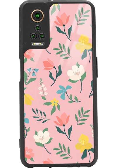 General Mobile Gm 22 Pro Pinky Flowers Tasarımlı Glossy Telefon Kılıfı Çok Renkli