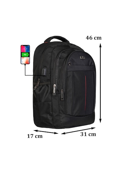 Case Club 15,6 İnç Laptop Sırt Çantası Su Geçirmez Kumaş Darbe Emici Yandan Cepli