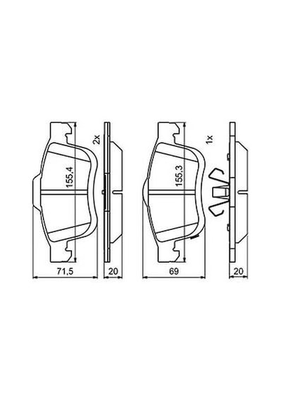 Fiat 500l 1.6mj 2013-2019 Bosch Ön Balata