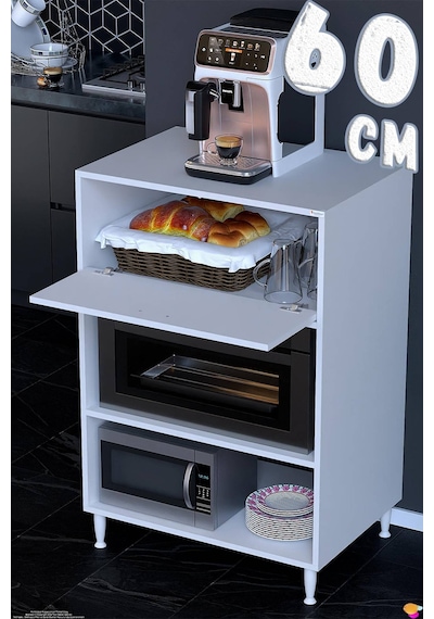 Silva Modüler Mutfak 60 Cm Ocak Altı - M 1 Kapak Mini Midi Fırın Dolabı Beyaz