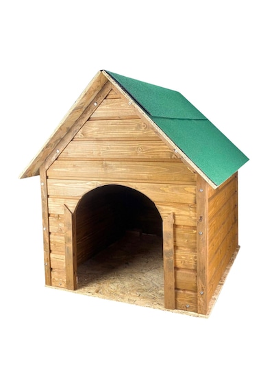 Reyo Soğuğa Suya Dayanıklı Lüks Büyük Boy Ahşap Köpek Kulubesi Yeşil