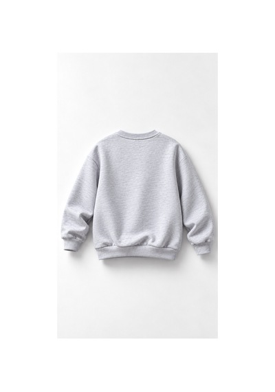 Overdo Kids Erkek Çocuk Kabarma Baskılı 2ip Sweatshirt Gri