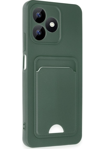 Realme Note 50 Uyumlu Arka Kamera Korumalı Kart Koyulabilen Silikon Kartlıklı Kılıf Kapak