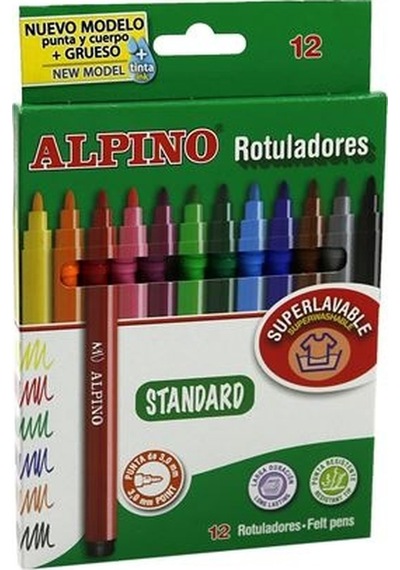Alpino 12 Renk Keçeli Kalem  Ar-1002