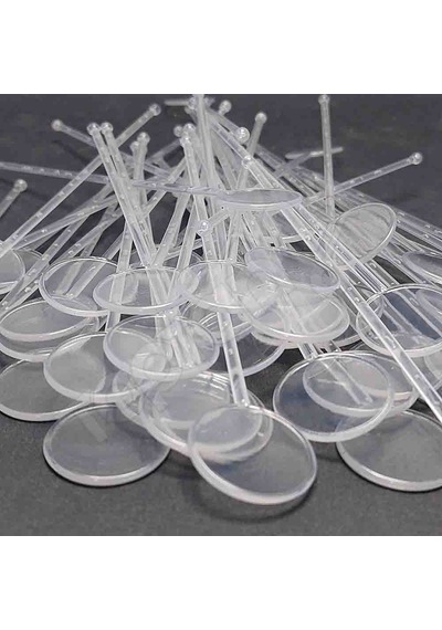 Plastik 100 Adet Kokteyl Karıştırıcı Şeffaf Yuvarlak Çubuk Kaşık
