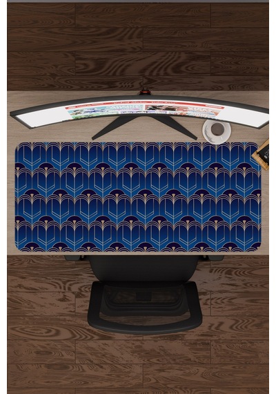 Art Deco Tarzı Kaymaz Dikişli Kauçuk Oyuncu Mousepad V2 - 90x40 Xxl Gaming Mouse Pad Fare Altlığı