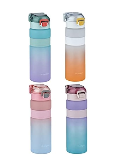 800ml Kaydırmaz Silikon Gövde Motivasyon Su Matarası