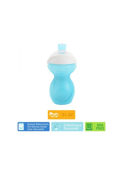 Munchkin Click Lock Isırmaya Dayanıklı Emzikli Bardak 9 Ay+ 296 Ml 90063 Mavi