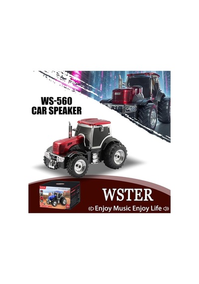 Traktör Görünümlü Bluetooth Hoparlör Sd Kart Usb Fm Radyolu Şarjlı Taşınabilir Speaker