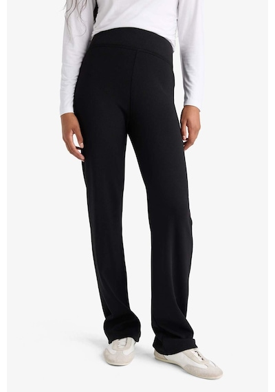 Defacto Flare Fit Geniş Paça Termal Tayt F2545AX25AU Siyah