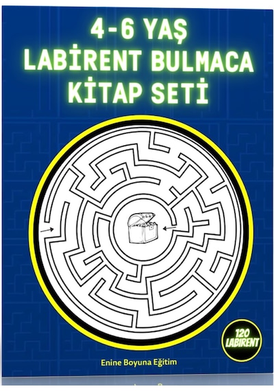 4-6 Yaş Labirent Bulmaca Kitap Seti 3 Kitap