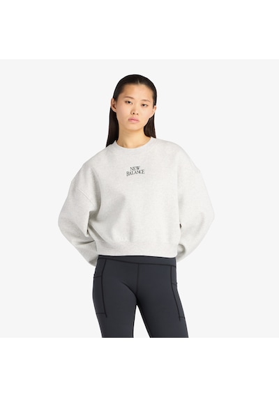 New Balance Linear Heritage Fleece Kadın Gri Sweatshirt Wt61935ı-ahh Gri