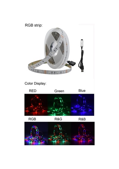 Alkese Renkli (Rgb) Tv Arkası Şerit Led Işık Dekoratif Led Lamba