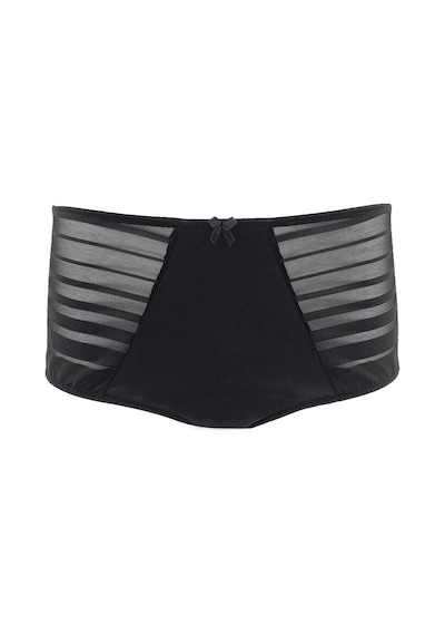 Be Curvy Aster Büyük Beden Çizgili Külot Black