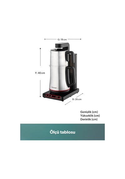 Homend Teabot 1785H Konuşan Otomatik Çay Makinesi