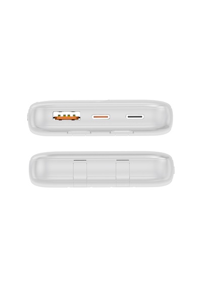 S-link Ip-g16l 10000mah Pd20w Type-c+lightning Kablolu Beyaz Lcd Taşınabilir Pil Şarj Cihazı Powerbank