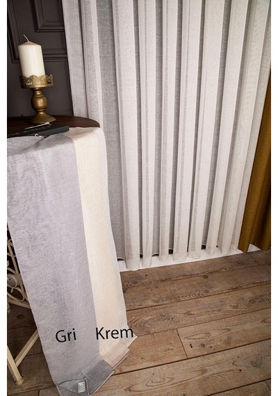Ev Depo Home Taç Naturel Keten Tül Perde Pilesiz Düz Dikim Ekstrafor Büzgü Hermosantrlktneks01, Beyaz, 170 X 270 Çok Renkli