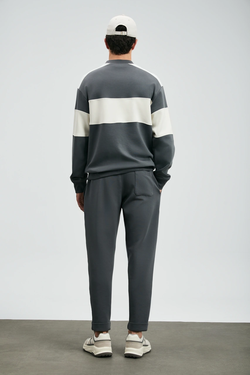 Lufian Pıeces Erkek Sweatshirt Koyu Gri Koyu Gri 112030189100160 Koyu Gri