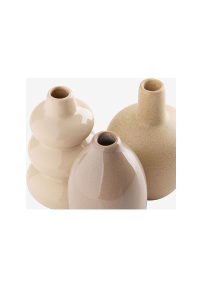 Vazo Marınersen Ø6xy10 Cm Beige 3adt/pkt Set Bej
