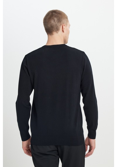AC&Co / Altınyıldız Classics Erkek Sıyah Standart Fit Normal Kesim Bisiklet Yaka Triko Kazak Siyah AC&Co / Altınyıldız Classics Erkek Sıyah Standart Fit Normal Kesim Bisiklet Yaka Triko Kazak Siyah