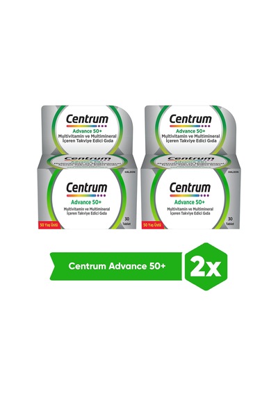 Centrum Advance Multivitamin 50+ Yaş 30'lu Tablet X2