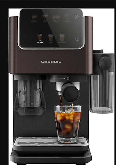 Grundig Ksm 8530 Yarı Otomatik Espresso Makinesi Koyu Siyah Bir