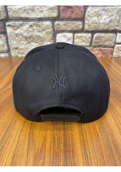 Hamze Ny Newyork Nakışlı Hiphop Snapback Rapper Drip Şapka Cap Siyah