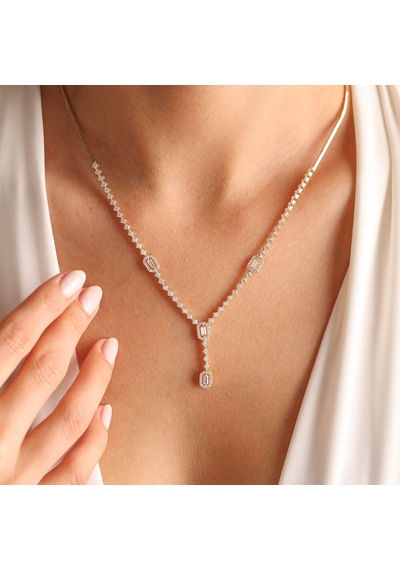 Sembol Gold Sarı Altın Set 8 Ayar Baget Tasarım Kolye,Küpe,Bileklik