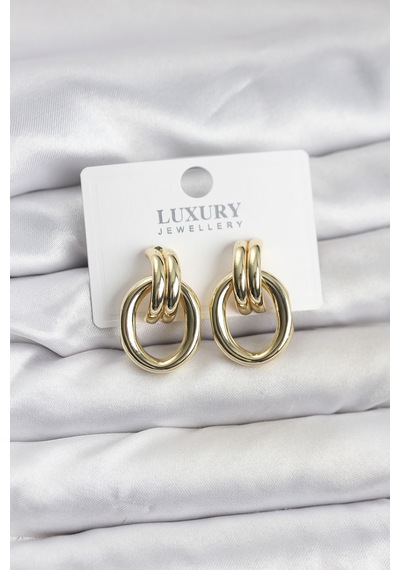 Gold Renk Pirinç Vintage Kadın Küpe - Bayi Depom Diğer 16034887