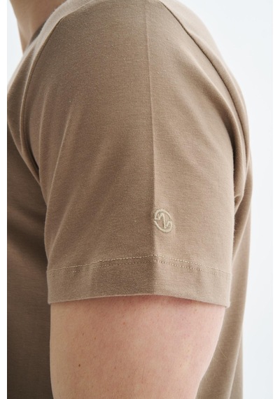 AR-MA Arma Erkek Regular Fit Basic Süprem Bisiklet Yaka Tişört Y29344472002 Gri-bej G8 Gri