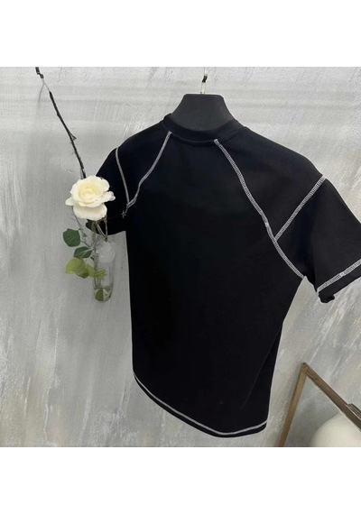 Modi Green Unisex Günlük Stil Siyah Karoyaka Özel Dikiş Tasarım Oversize Tiş