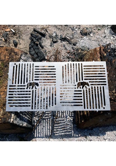 Kamp Ayısı Pyrowide Wire Yekpare Paslanmaz Çelik Bushcraft Izgara Teli Hafif Portatif 37 18 Cm