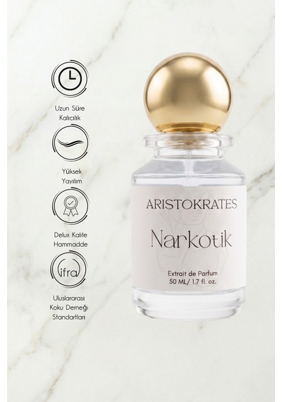 Narkotik Erkek Extrait De Parfüm 50 Ml Odunsu, Çiçeksi Şeftali, Yasemin, Misk, Yosun, Meşe, Liçi Ferah