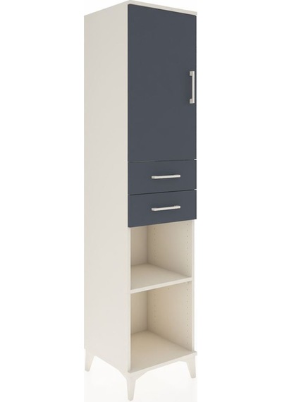 Hyperion Dolap 4 Raflı 2 Çekmeceli 44x44x195 Aytaşı-antrasit Aytası
