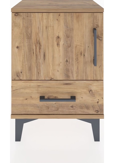 Arges Komodin 2 Raflı Tek Kapaklı 44x30x64 Çam-çam Çam