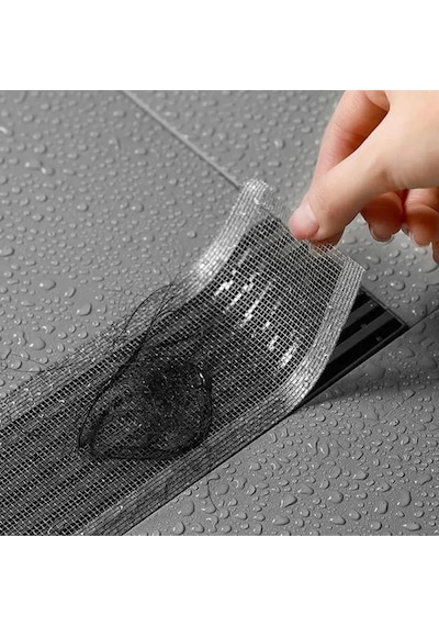 Mucit Home 10 Cm 4 Metre Çok Amaçlı Gider Süzgeci Sineklik Tamir Kiti Saç Kıl Tüy Tutucu Gri