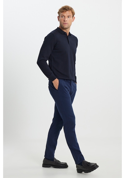 AC&Co / Altınyıldız Classics Erkek Lacı Slim Fit Dar Kesim Pamuklu Esnek Armürlü Yan Cep Pantolon Lacı