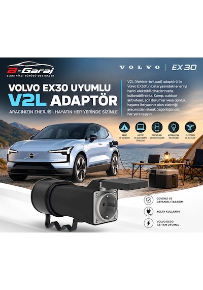 Volvo Ex 30 - V2l Adaptör Elektrikli Araç V2l-volvo Marka Araç
