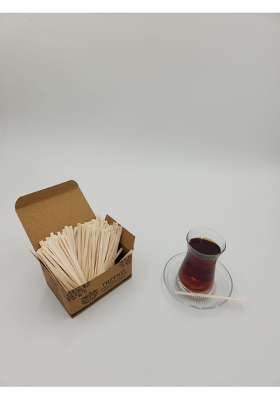 Ahşap Çay Karıştırıcı 3200 Adet 11 Cm Doğal Tek Kullanımlık Kahve Karıştırıcı Açık Ahşap