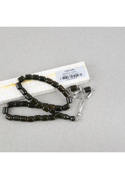 Katalin Çubuk Alpaka Püsküllü Kapsül Kesim 9x11mm Tesbih -haki