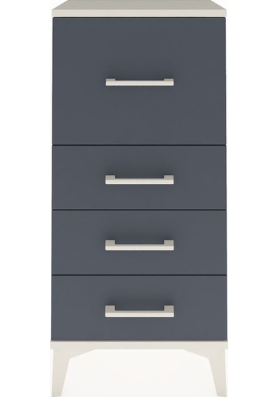 Arges Komodin 4 Çekmeceli 44x30x96 Aytaşı-antrasit Aytaşı